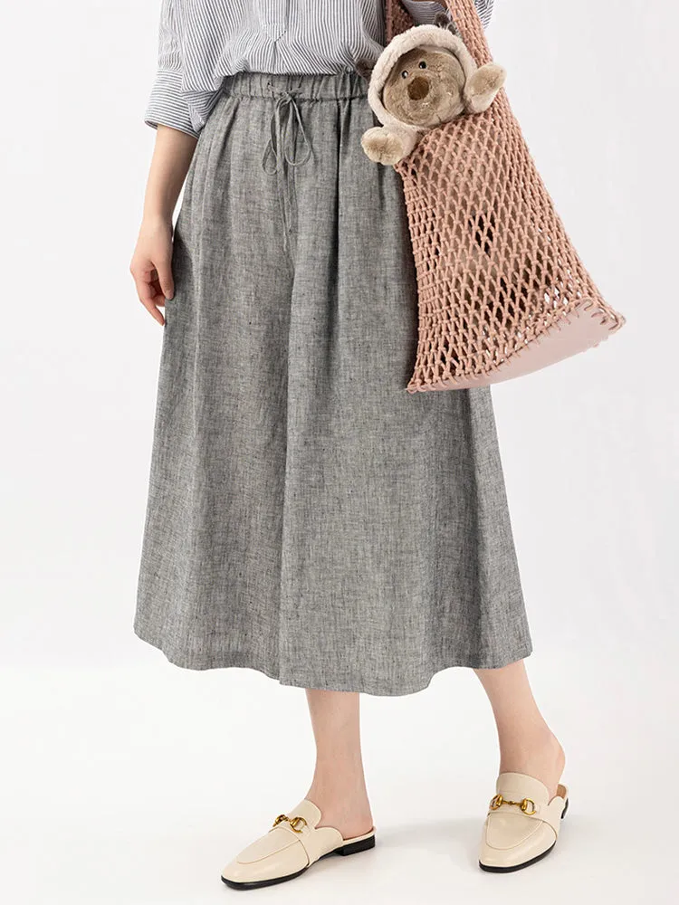 100% Linen Drawstring Culottes