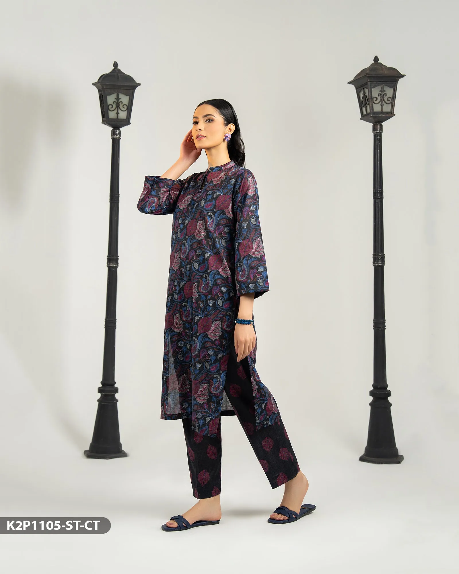 2 Piece Cotton Printed Suit | 1105-ST-CT