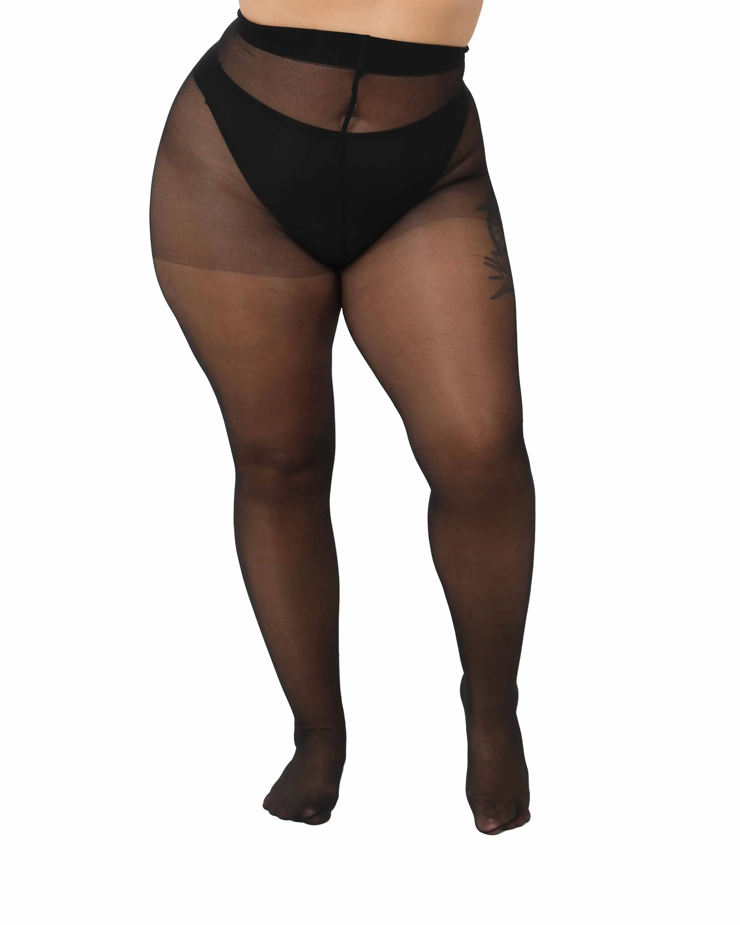 30 Denier Sheer Curvy Super Stretch Tights