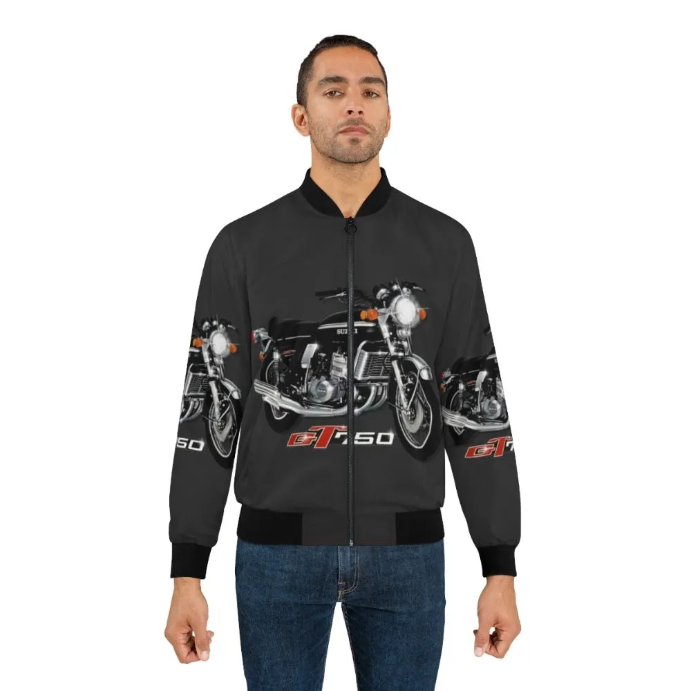 70s Classic Suzuki GT 750 Liquid Cooled Motorcycle Bomber Jacket