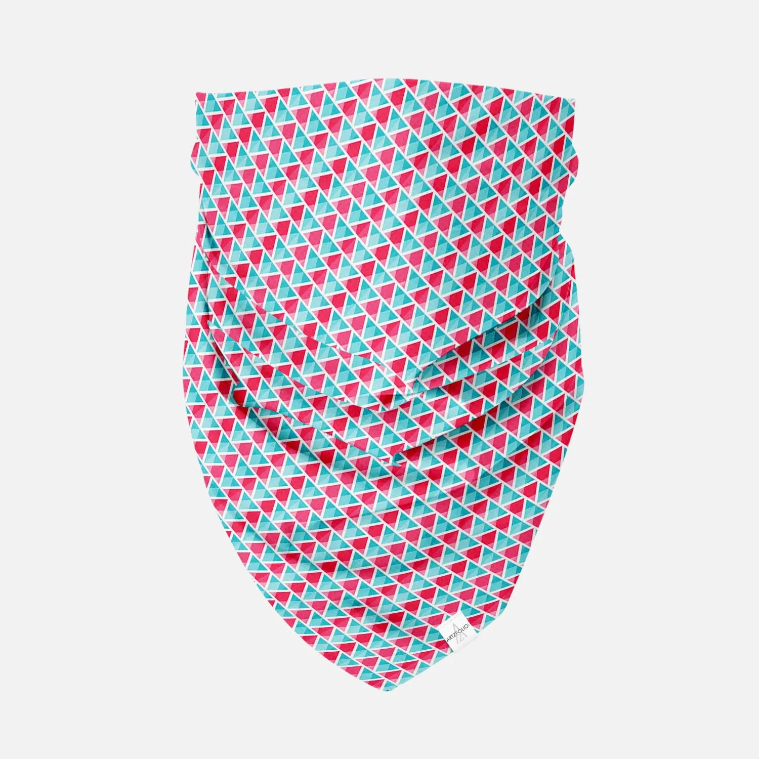 Abstract Triangles Printed Bandana | Headband Headwear Wristband Balaclava | Unisex | Soft Poly Fabric