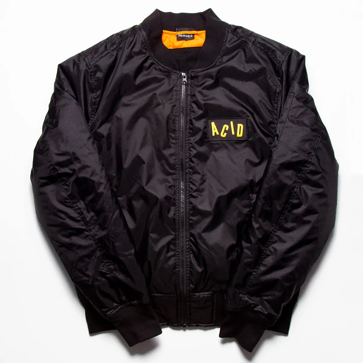 Acid Letter - Padded Bomber Jacket - Black