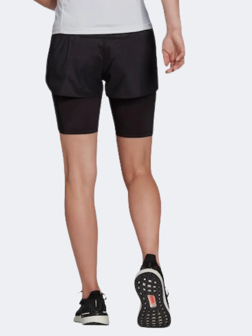 Adidas RUN FAST TWO-IN-ONE WOMEN RUNNING Short Black