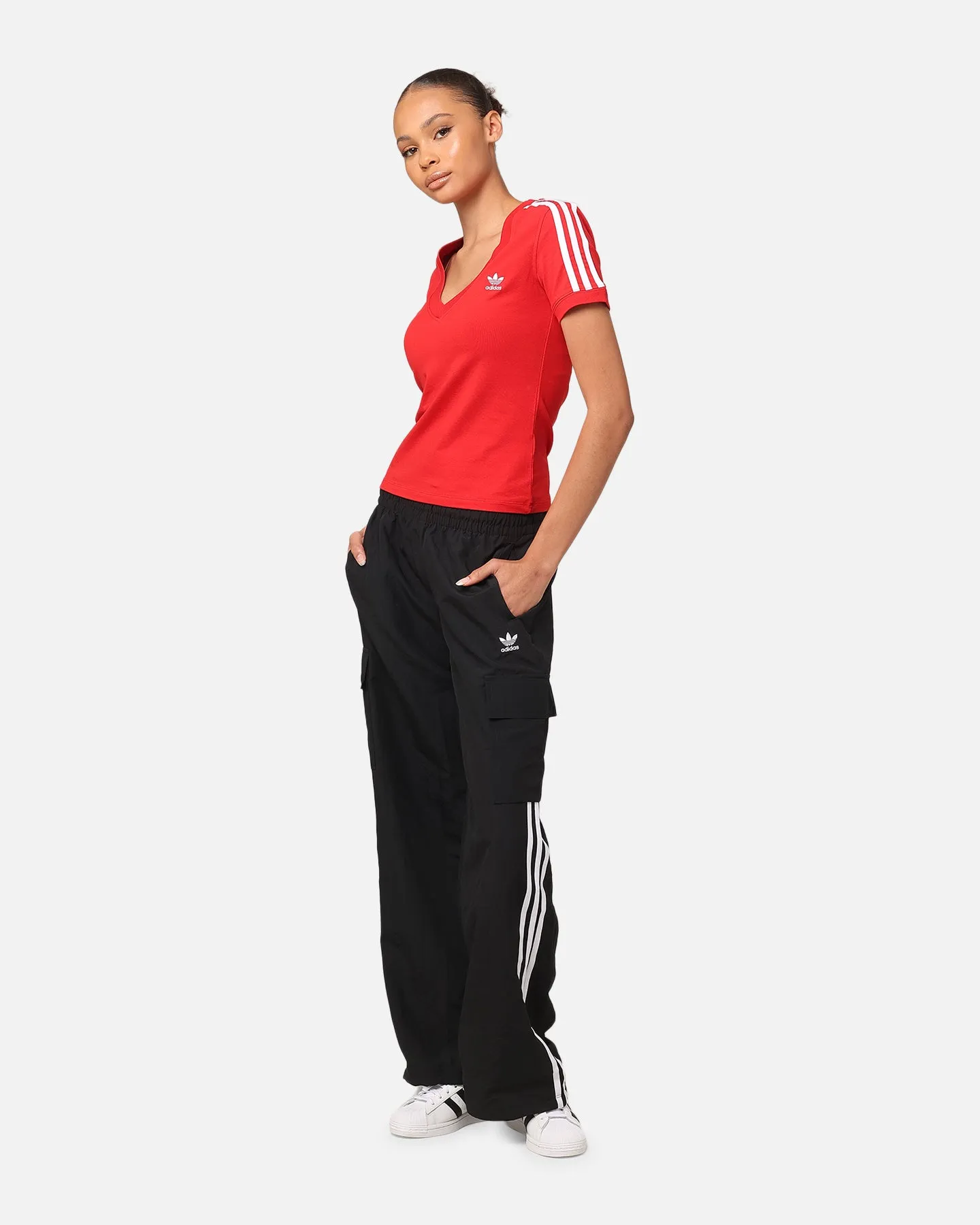 Adidas Women's 3-Stripe Cargo Pants Black