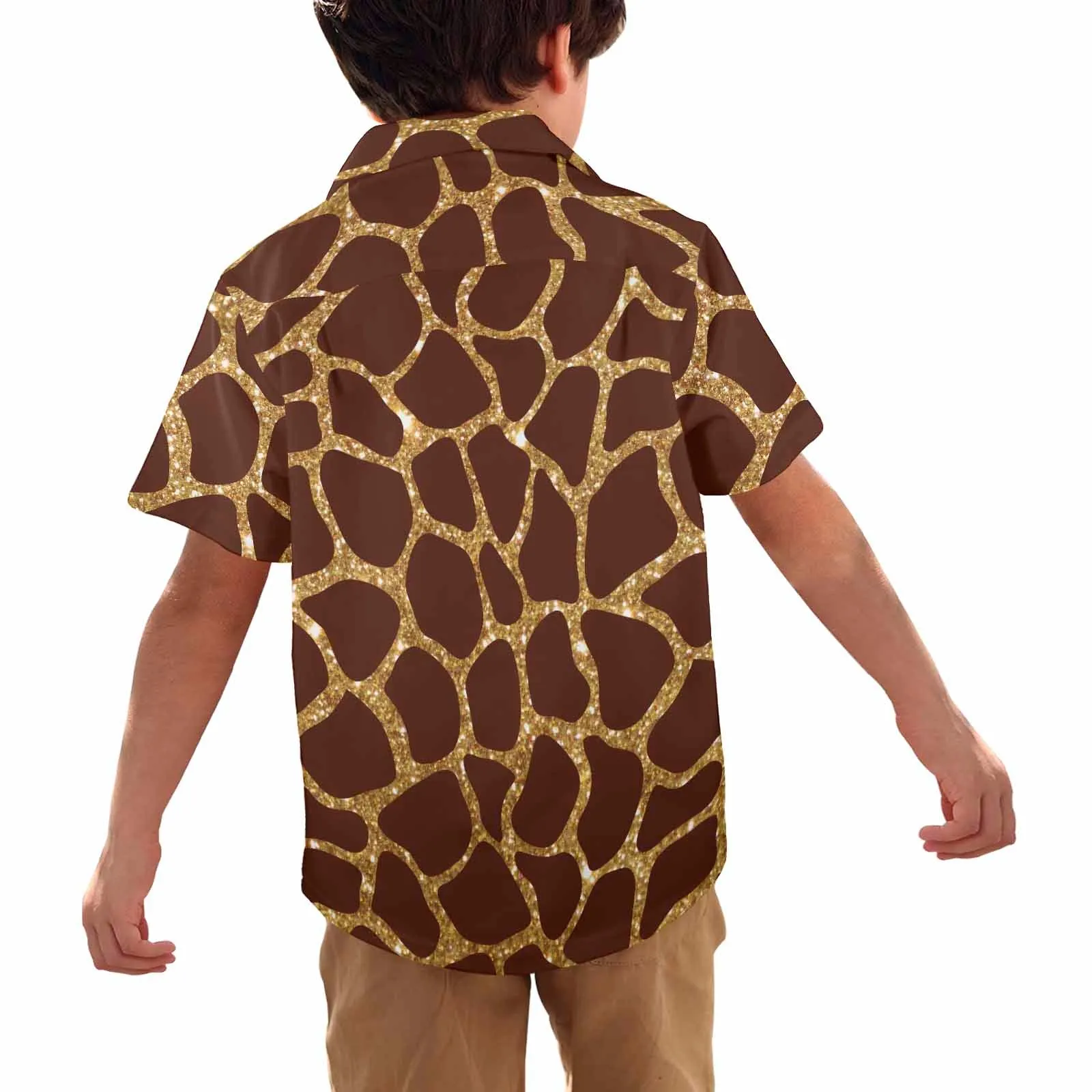 Animal print 6  Little Boys Hawaiian Shirt