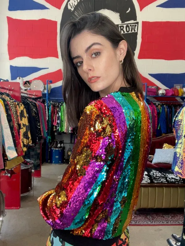 Any Old Iron Rainbow Bomber Jacket