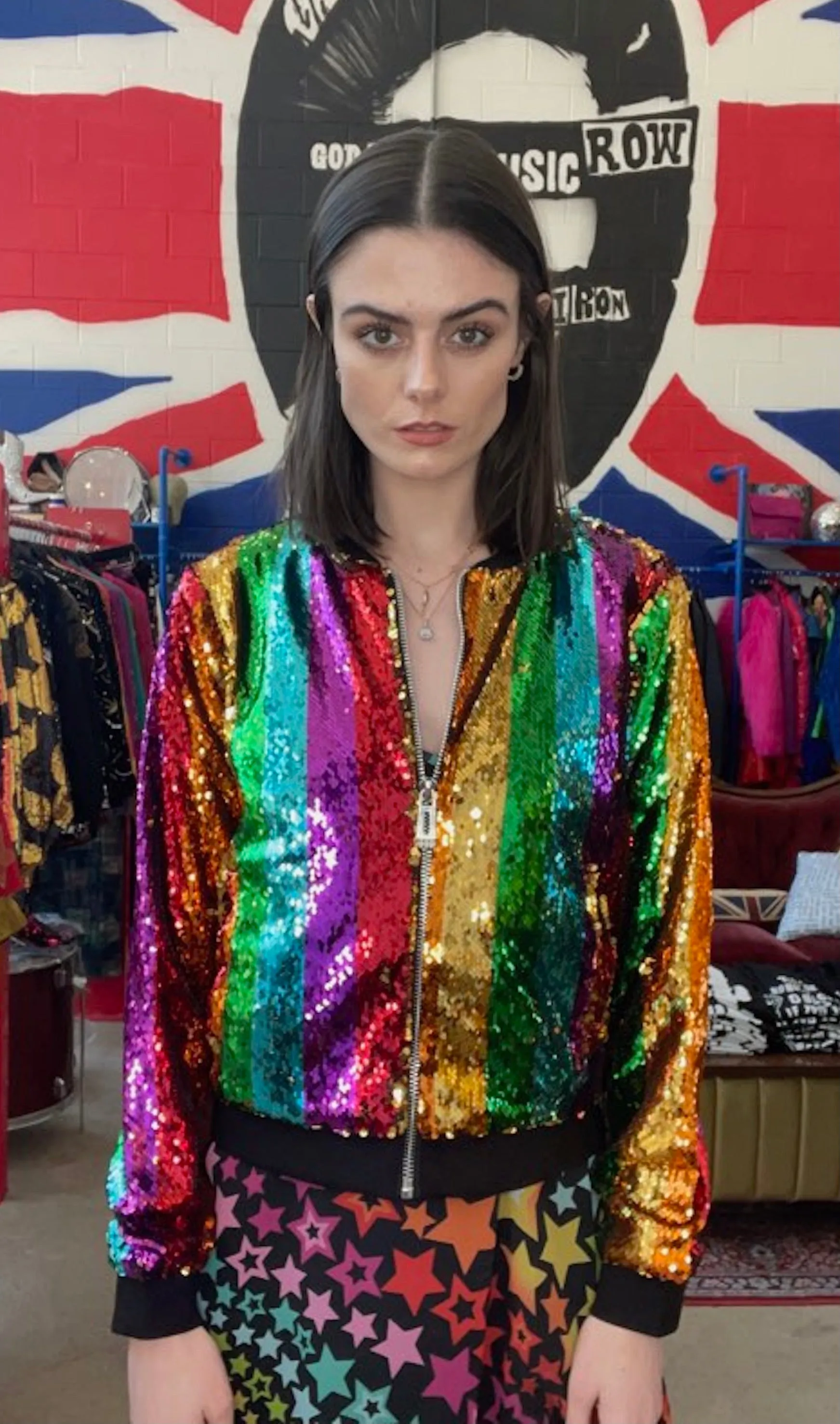 Any Old Iron Rainbow Bomber Jacket