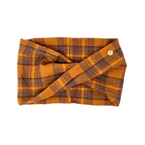 Autumn Flannel Infinity Dog Scarf