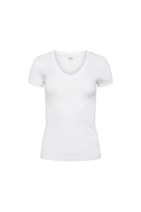 Becca V Neck Tee White