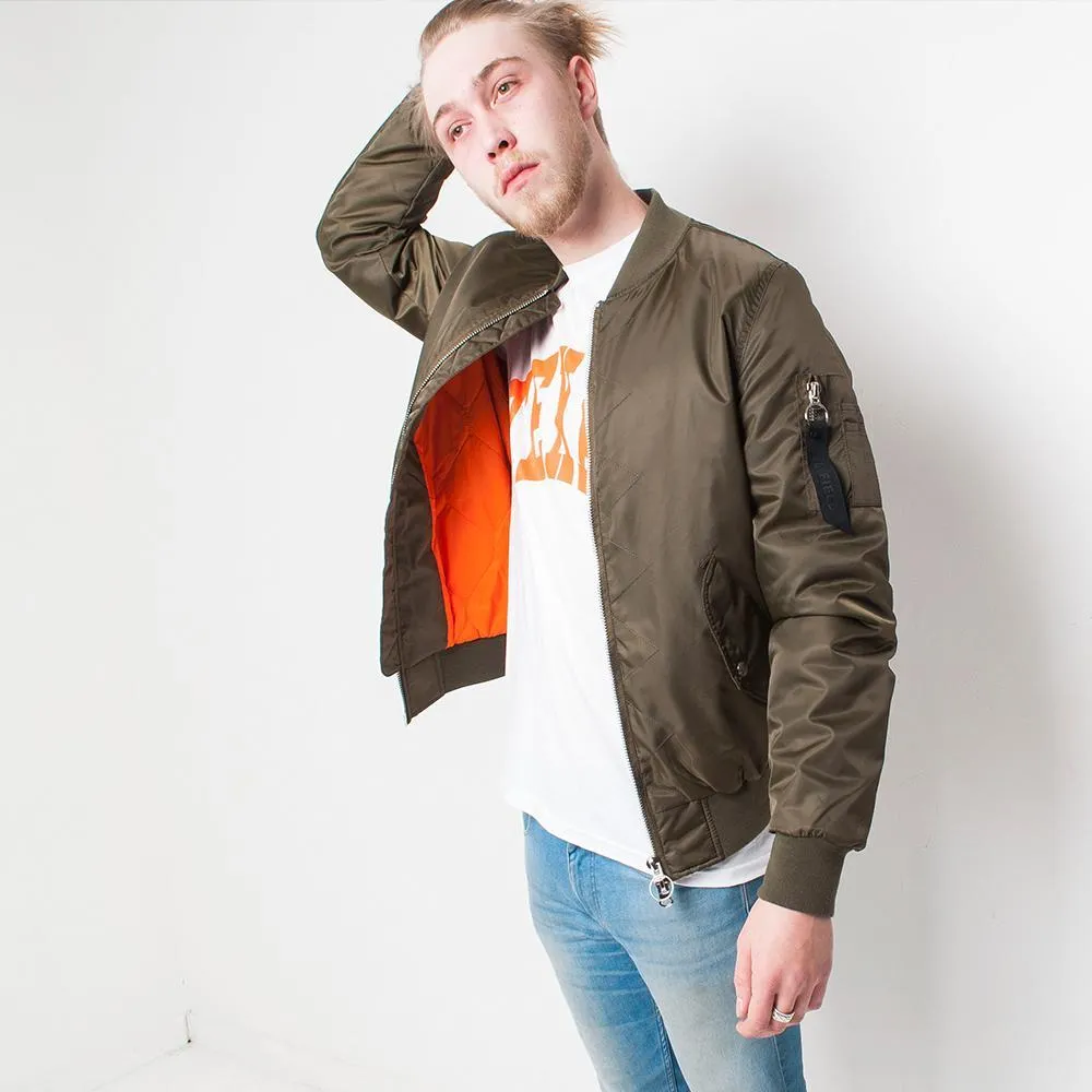 Bellfield - Khaki Bomber - Mens Jacket - Khaki