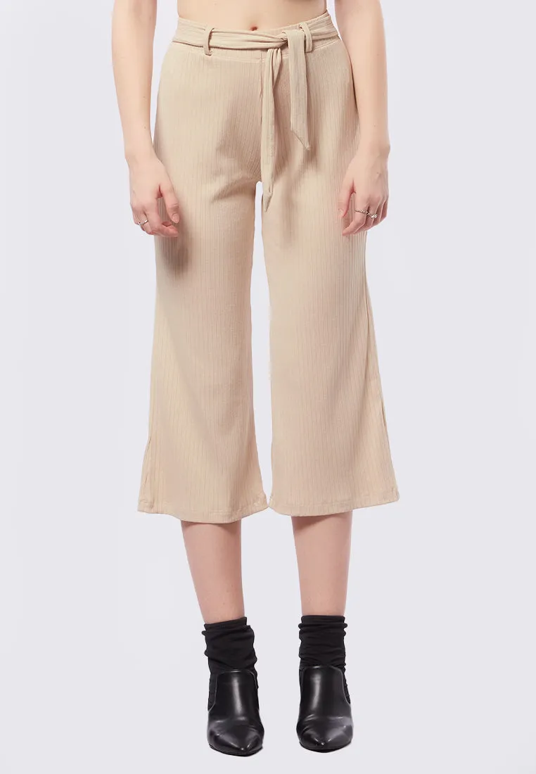 Belted Knit Culottes