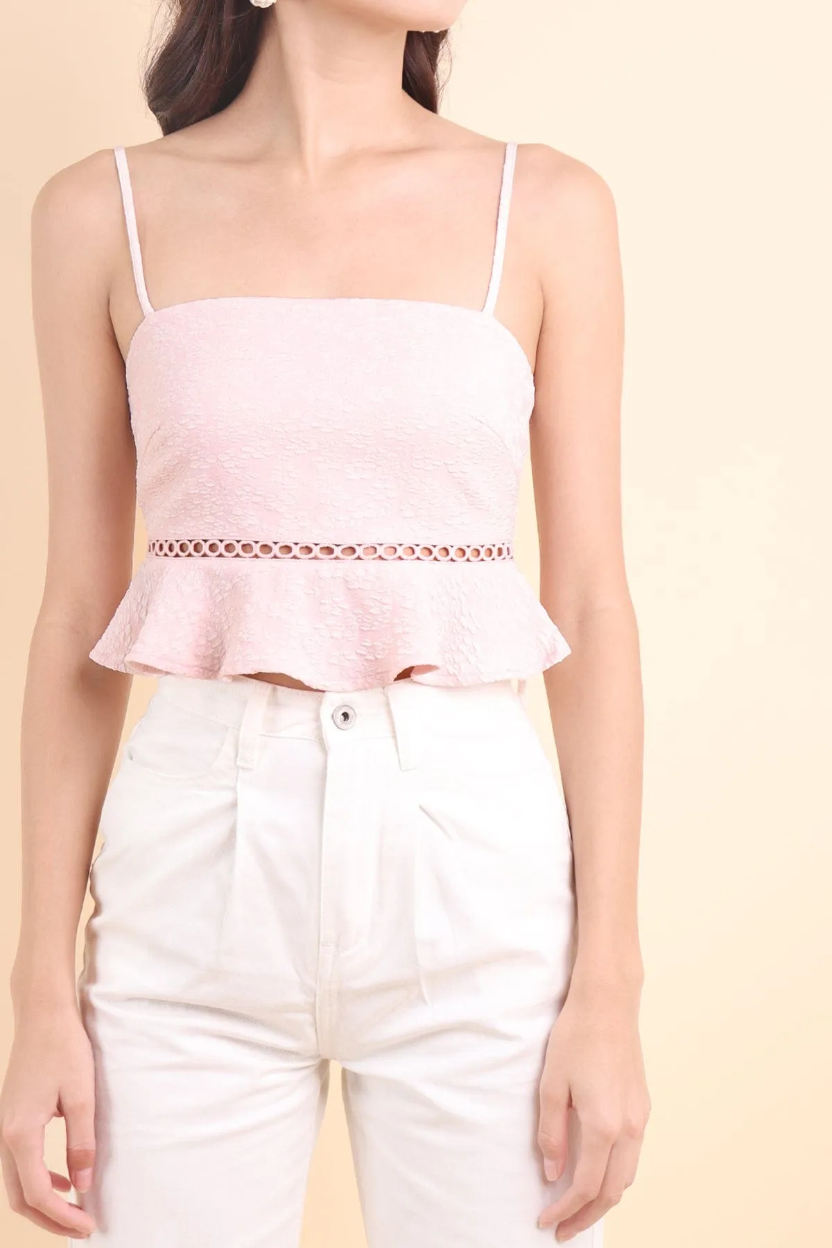 BERLINA EMBOSSED TOP IN PINK