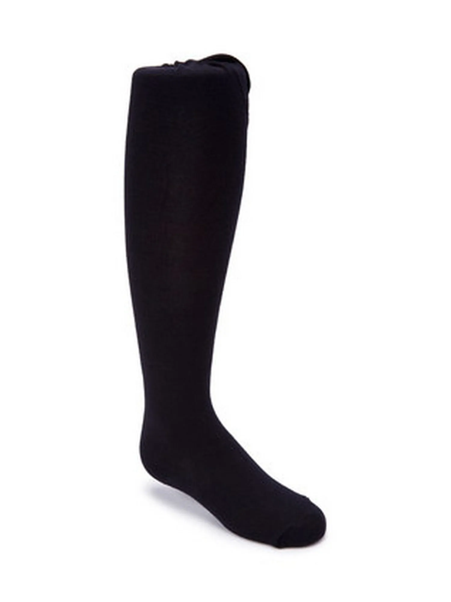 Big Girls Black Solid Color Trendy Soft Cotton Footed Tights 8-13