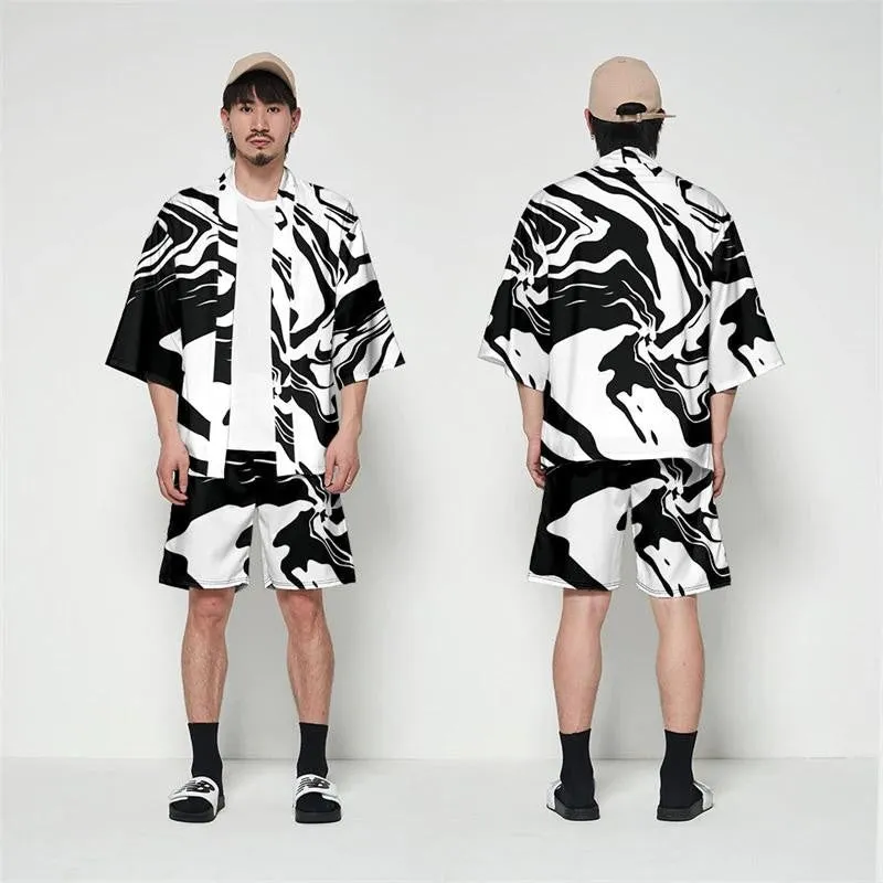 Black and White Kimono 'Kaito Edition'