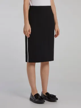 Black High Rise Pencil Skirt