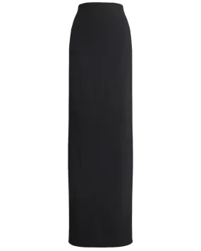 Black Wool Nelson Maxi Pencil Skirt