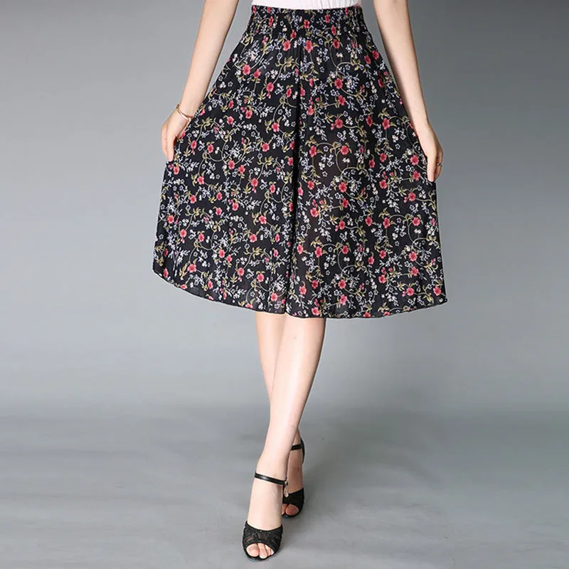 Bredbenede culottes i vintage stil (Dame)