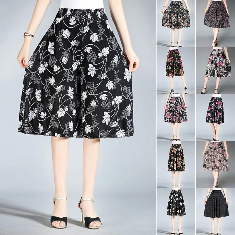 Bredbenede culottes i vintage stil (Dame)