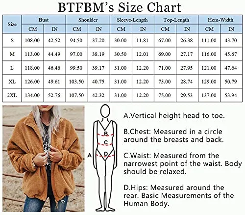 BTFBM Women Long Sleeve Full Zip Jackets Casual Solid Color Loose Fleece Short Teddy Coats Jacket Outerwear With Pockets(Solid Brown, Medium)