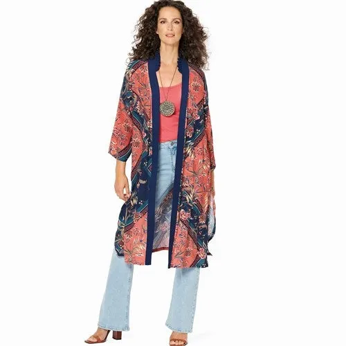 Burda Pattern 6244 Misses' Kimono-Style Coat Or Jacket (8-18)