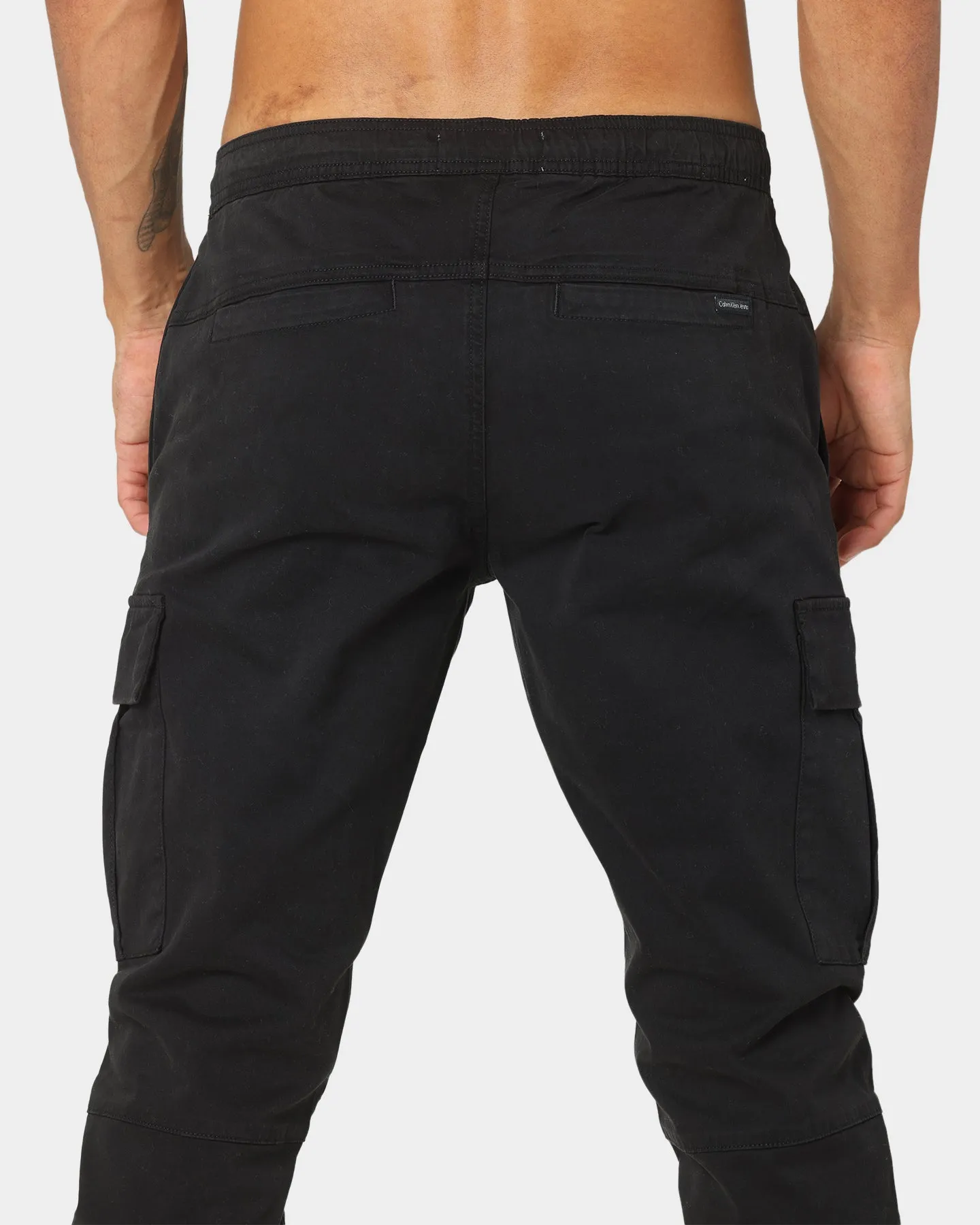 Calvin Klein Skinny Washed Cargo Pants CK Black