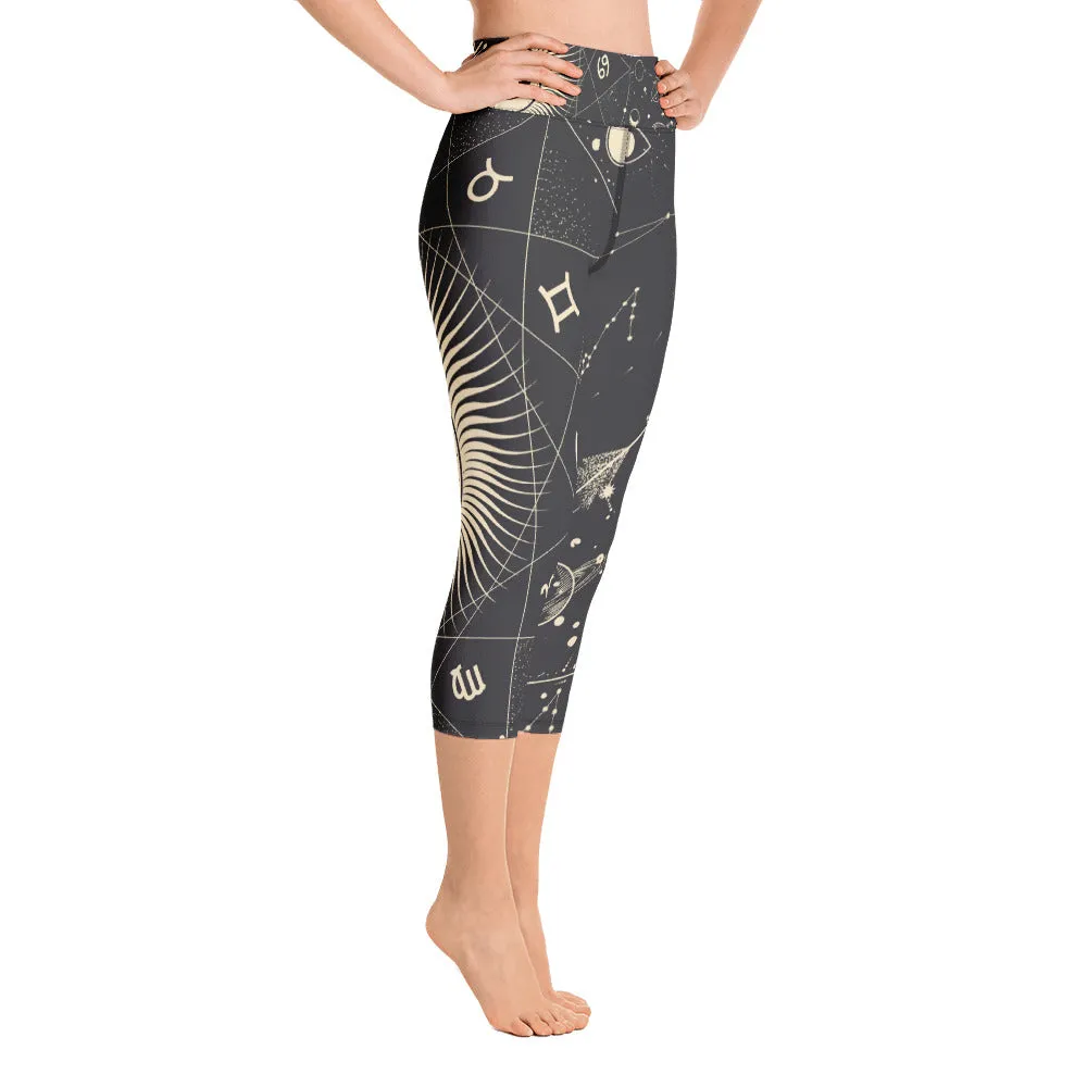 Celestial sun & moon art capri for woman, lioness-love