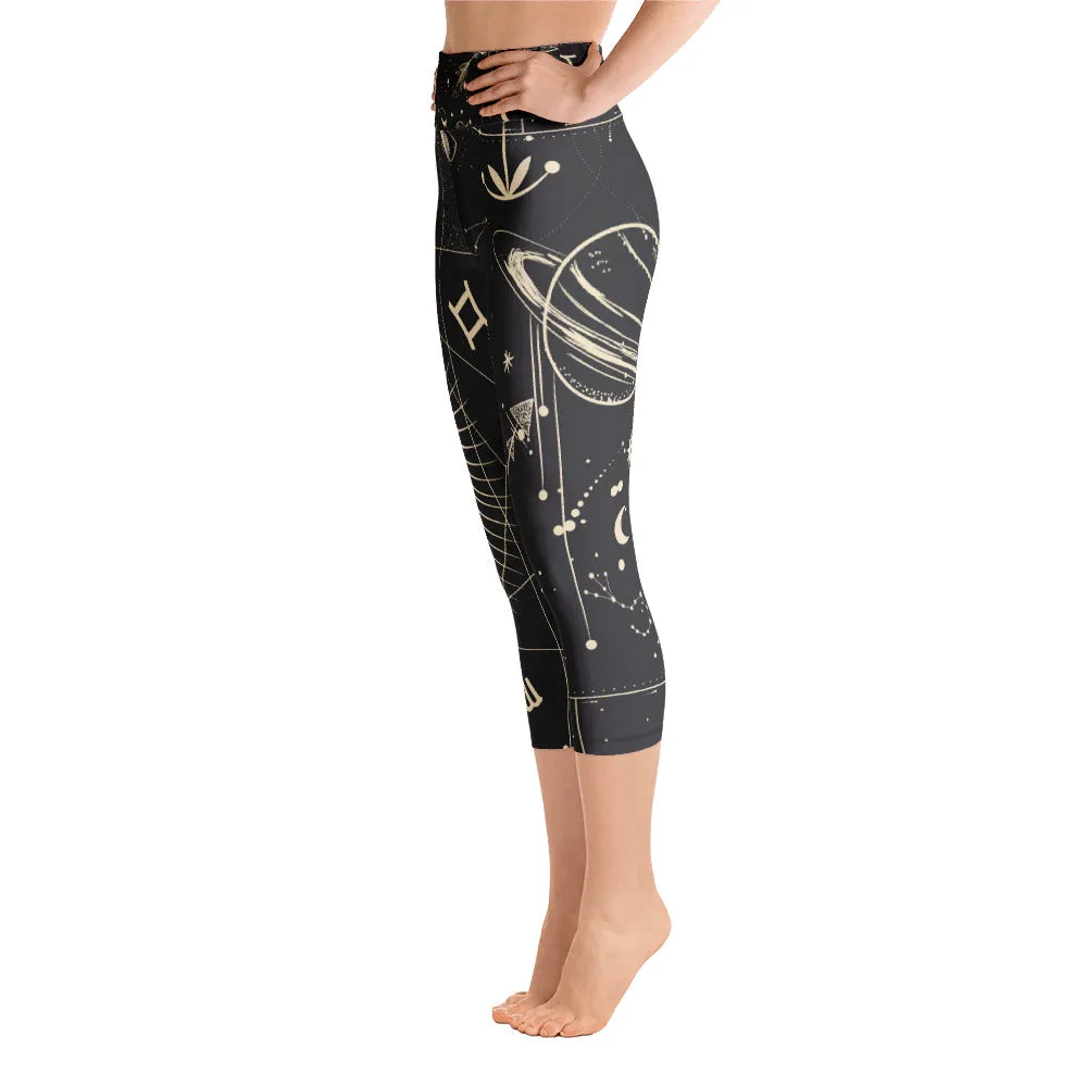 Celestial sun & moon art capri for woman, lioness-love