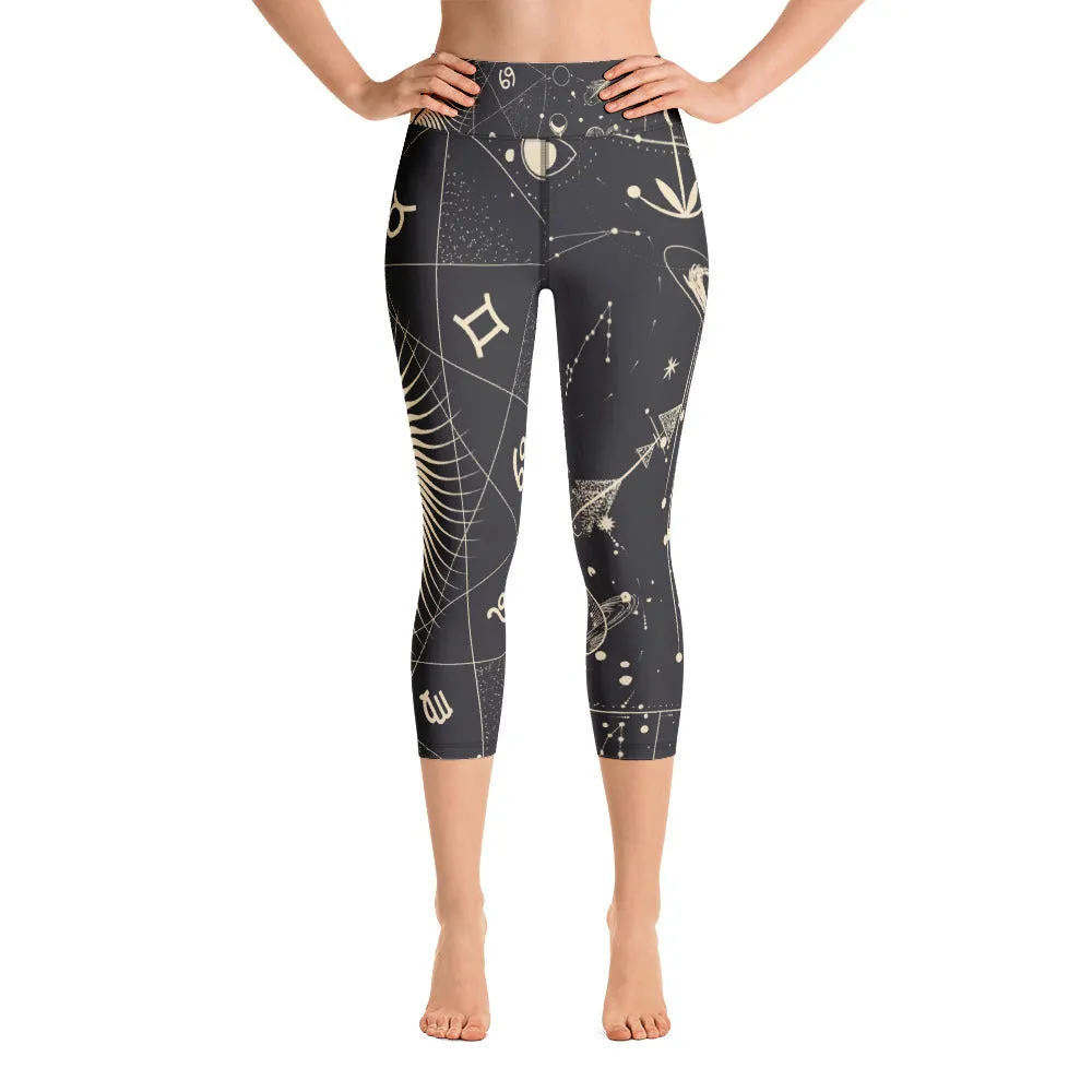 Celestial sun & moon art capri for woman, lioness-love