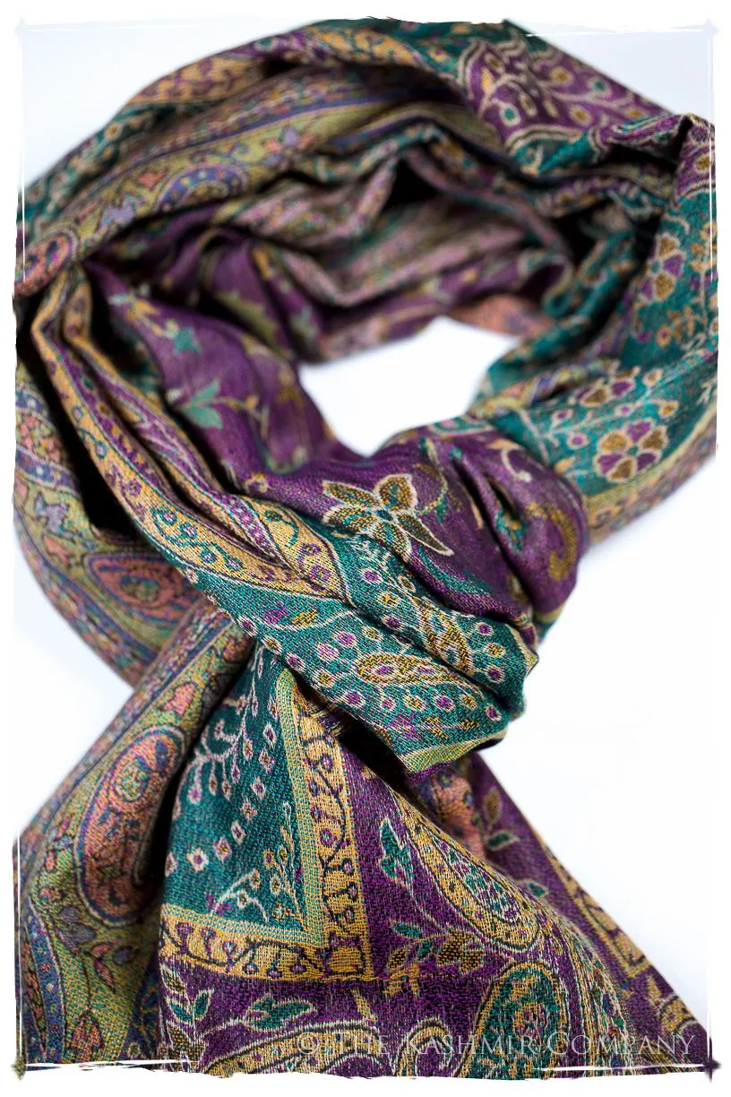 Clelia Paisley Reversible Kashmir Wool Scarf