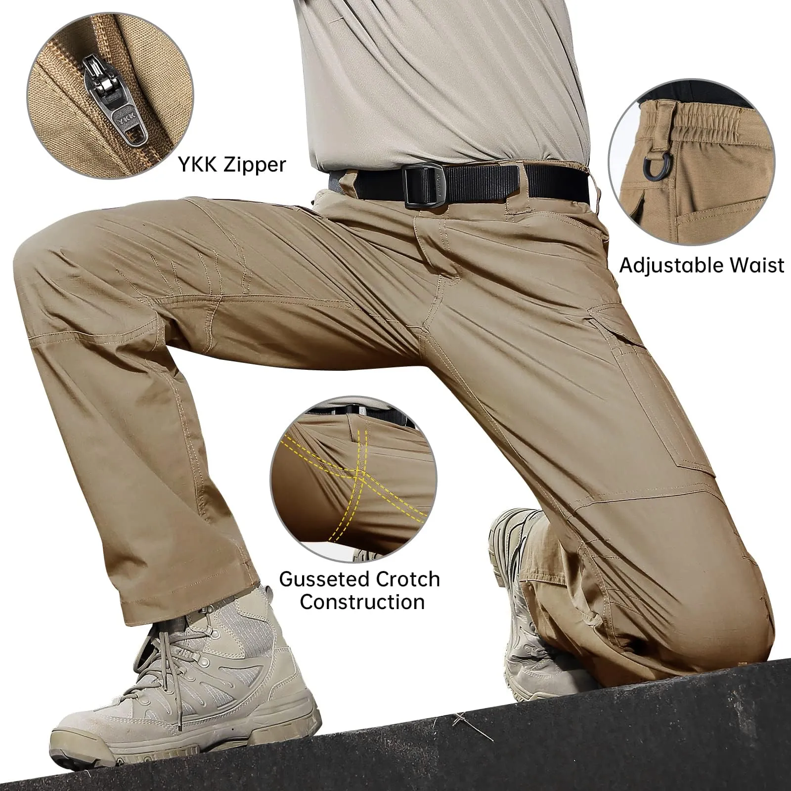 COVERT Men's Water Resistant Tactical Cargo Pants