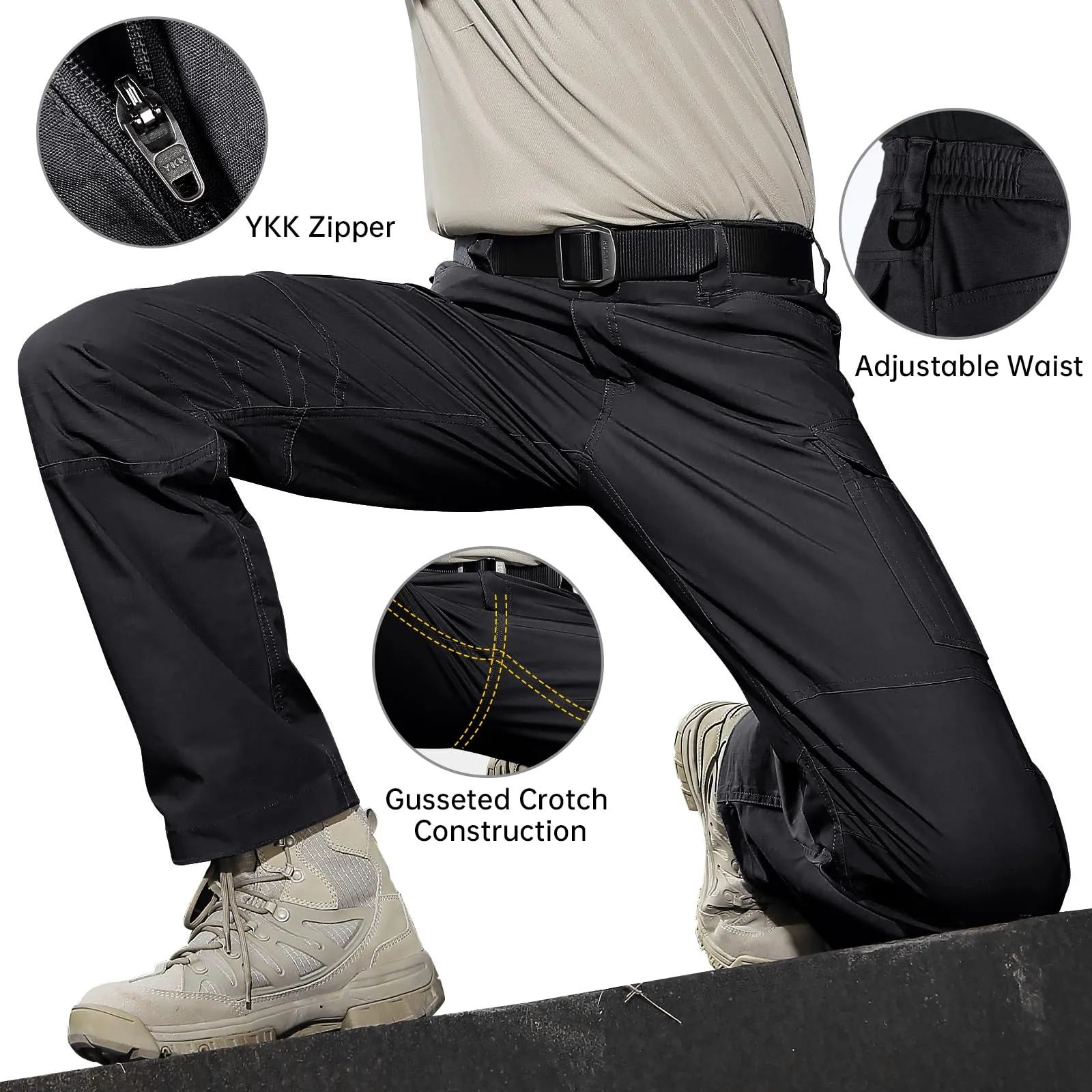 COVERT Men's Water Resistant Tactical Cargo Pants