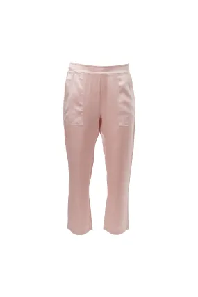 Cropped Silk Pants In Princess Pink