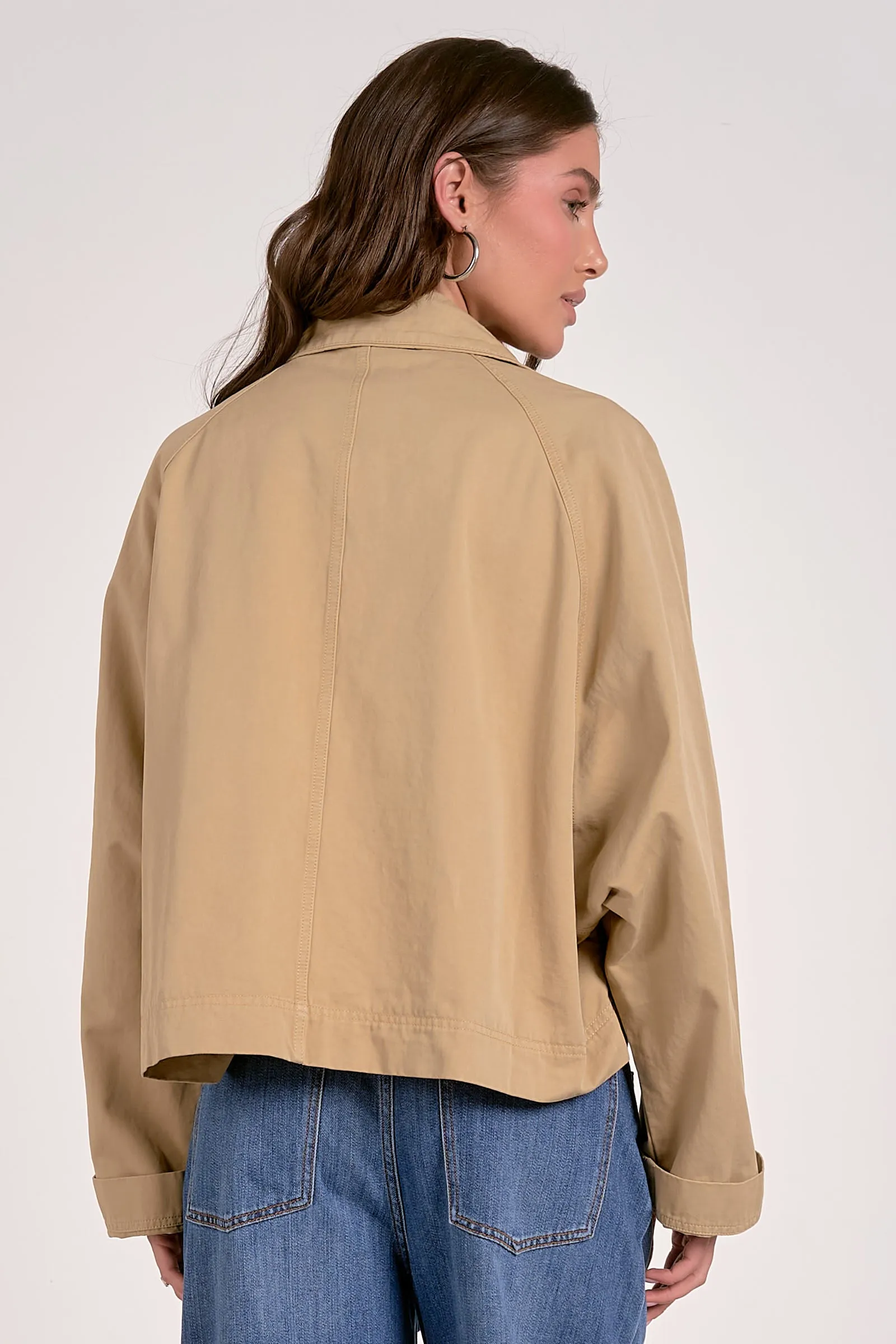 Cropped Trench Jacket, Sand