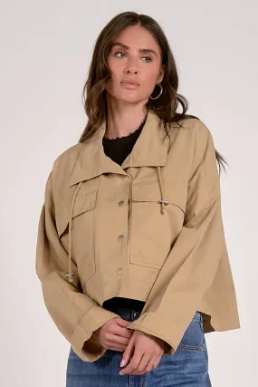 Cropped Trench Jacket, Sand