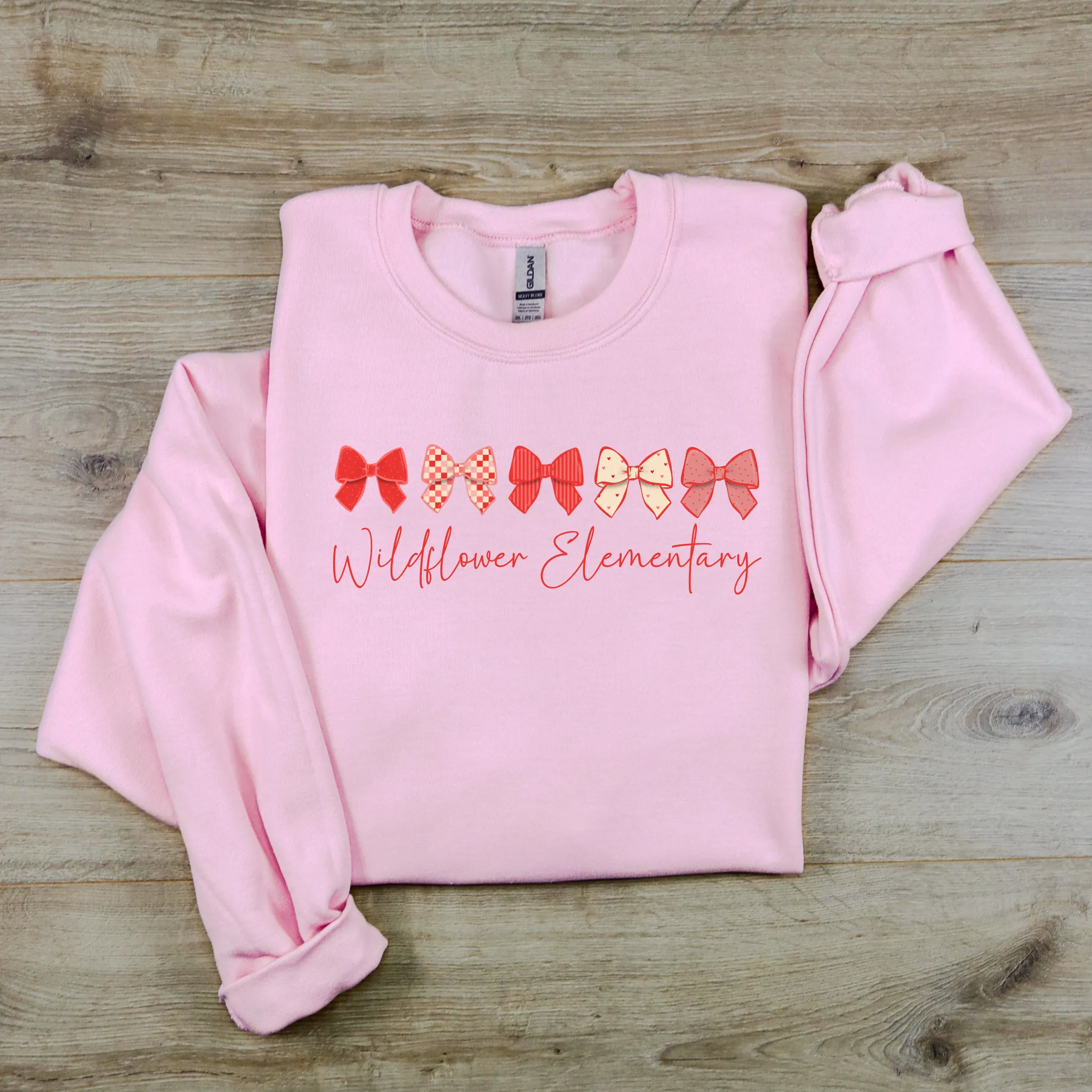 Custom Teacher Bow Valentine's Day Sweatshirt