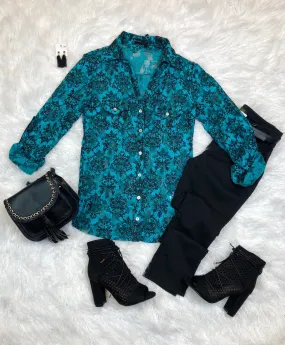 Damask Lace Top