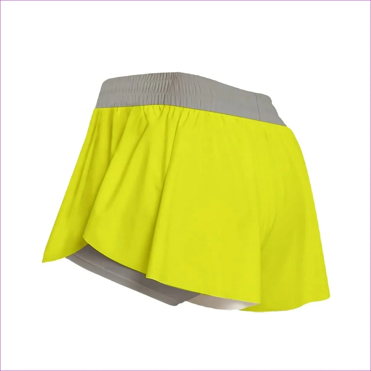 Deity Womens Yellow Sport Culottes With Pocket