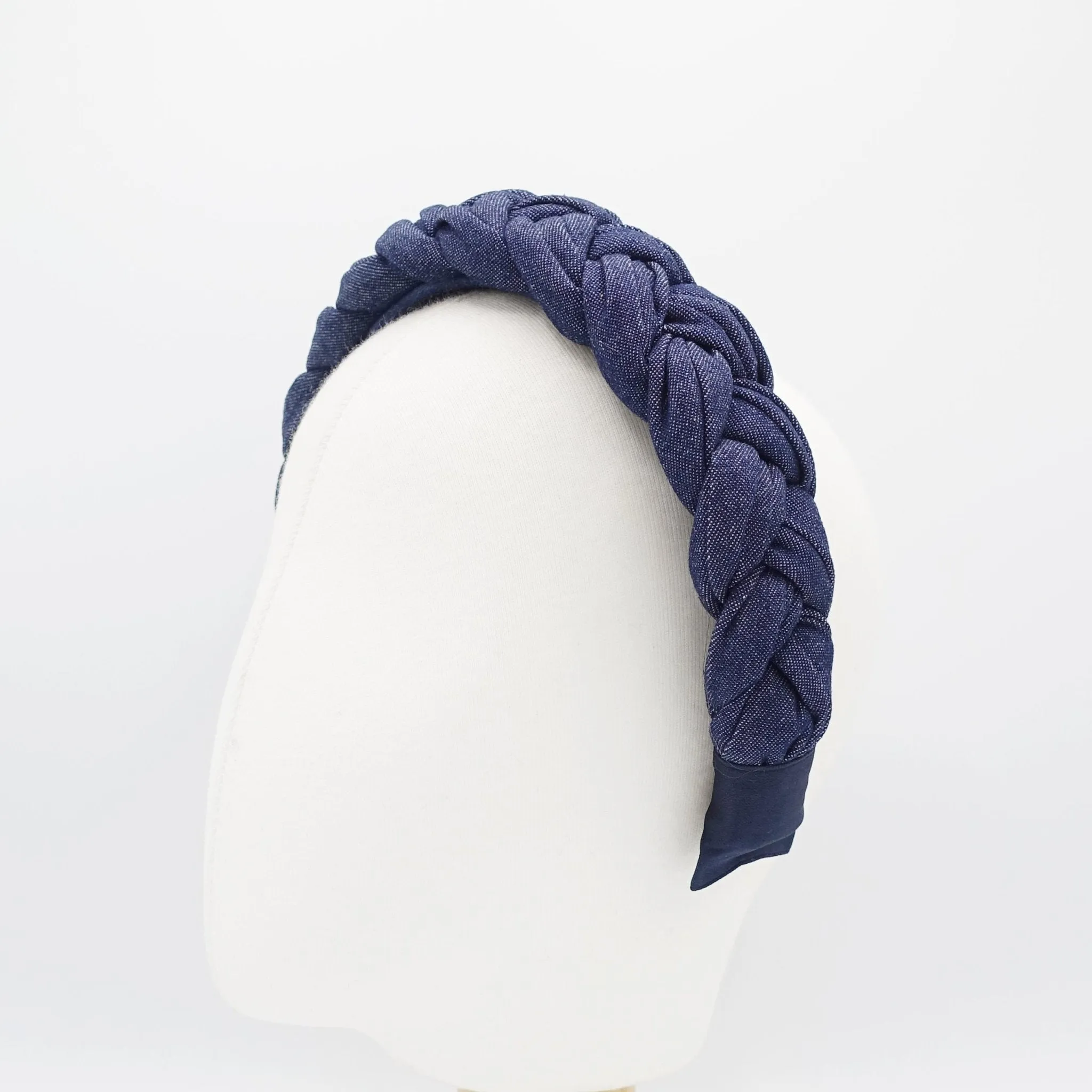 denim braided headband stylish casual hairband