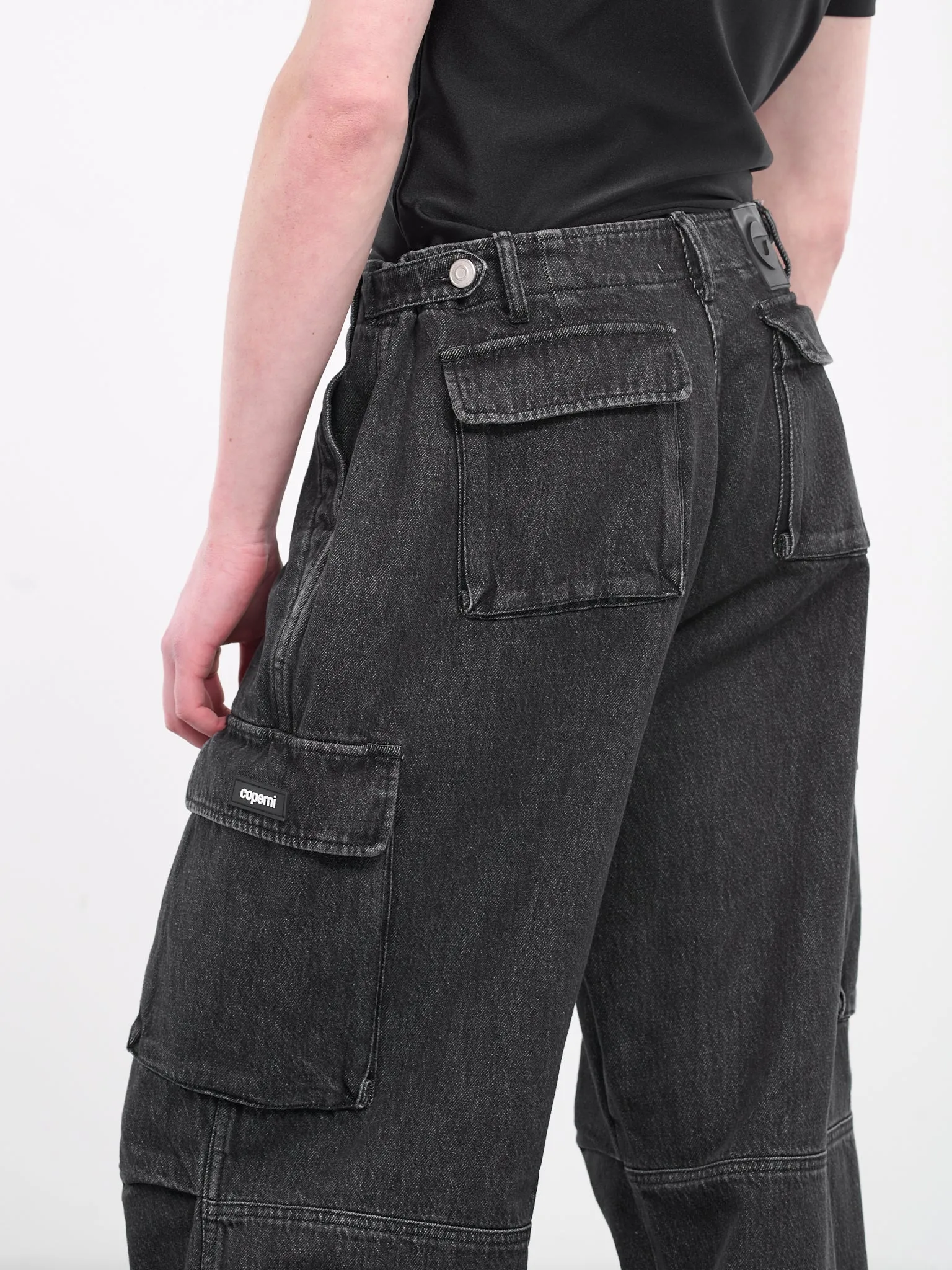 Denim Cargo Jeans (COPP40852MEN-WASHED-BLACK)