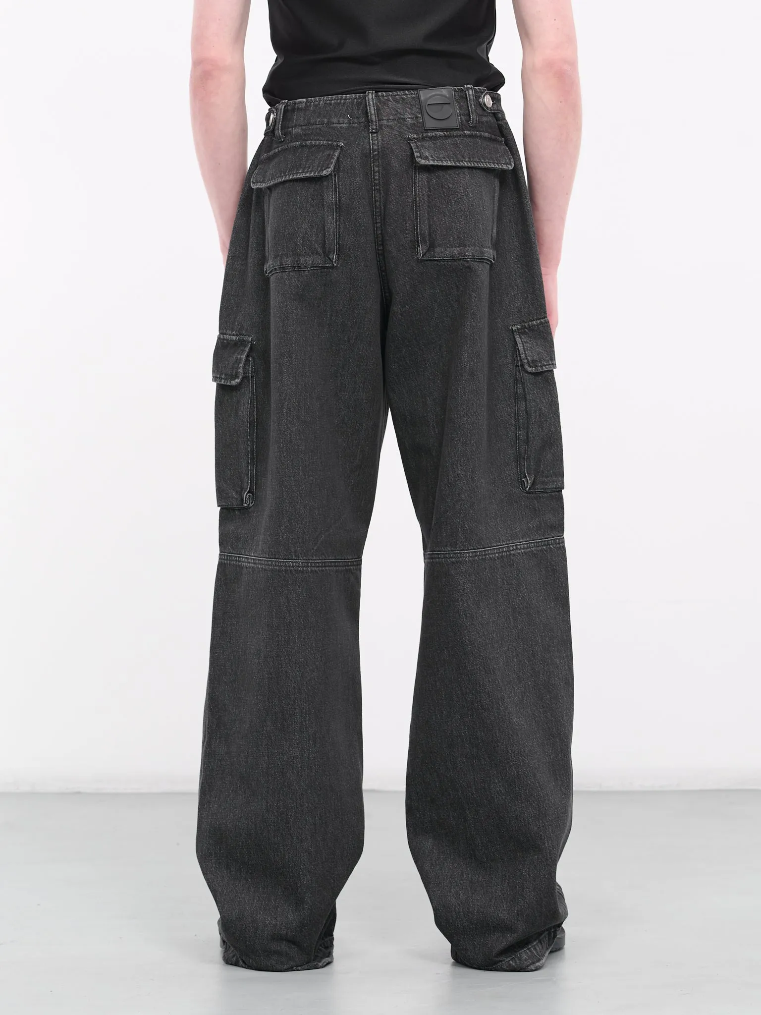 Denim Cargo Jeans (COPP40852MEN-WASHED-BLACK)