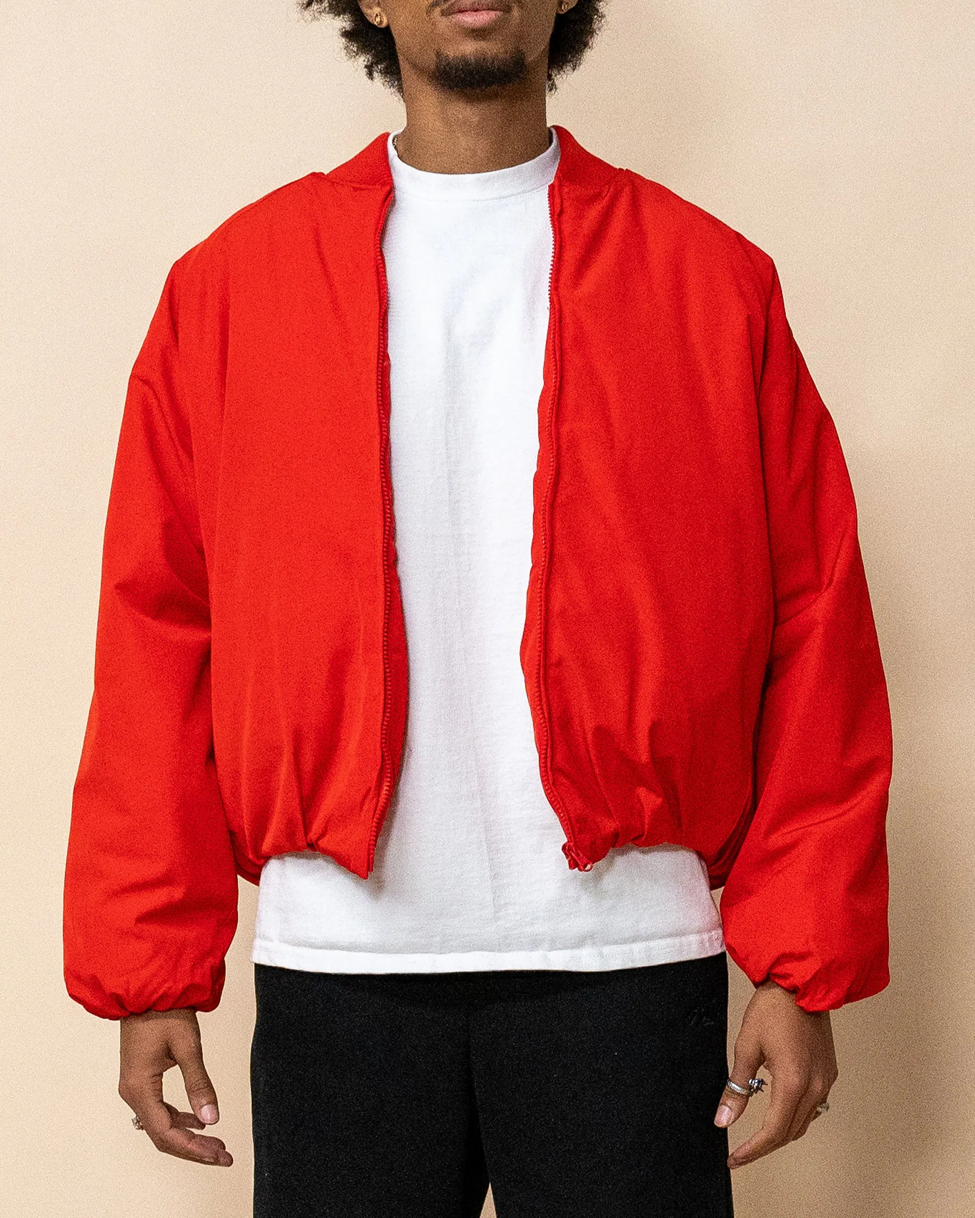 EPTM CAPITAL CROPPED BOMBER-RED