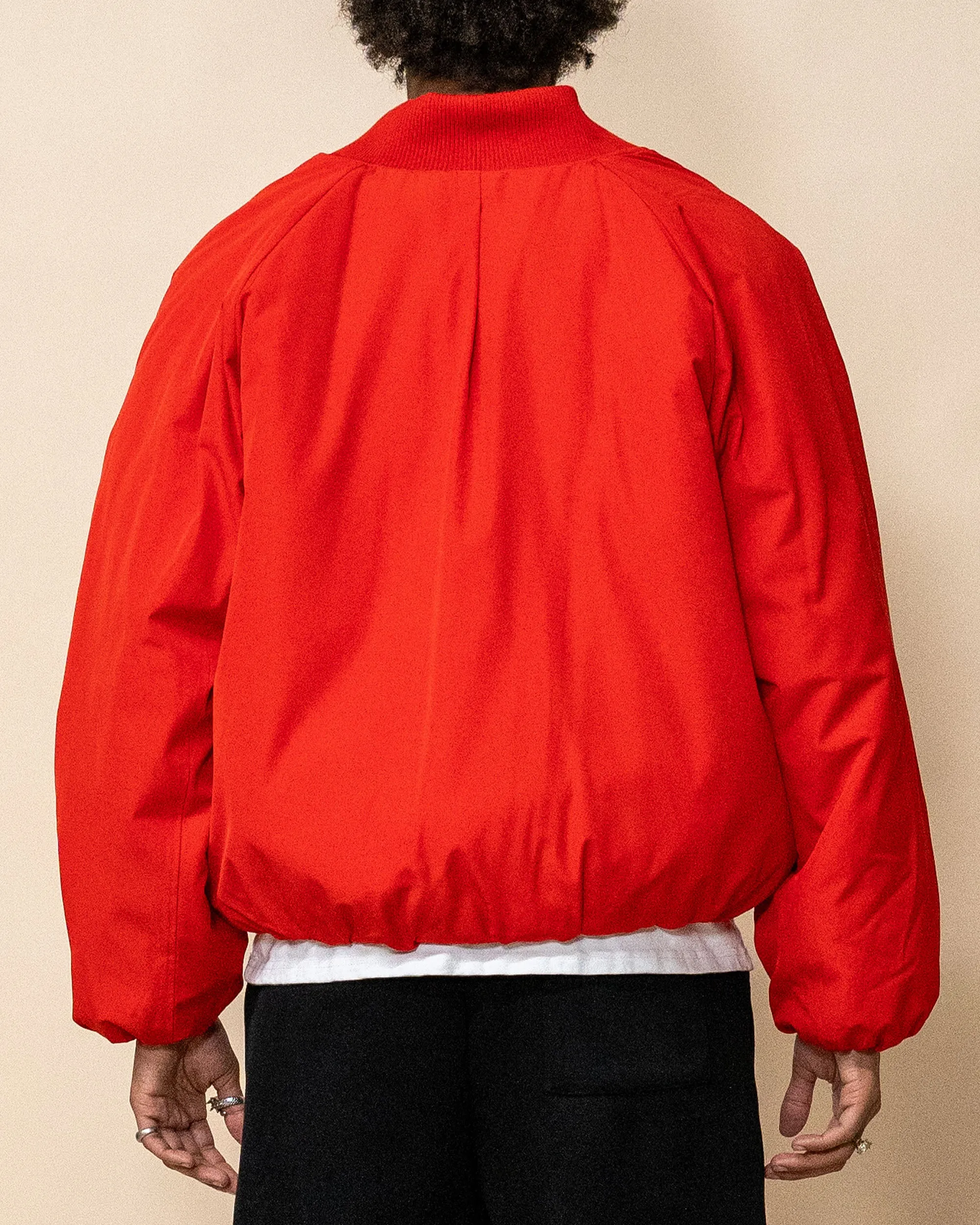 EPTM CAPITAL CROPPED BOMBER-RED