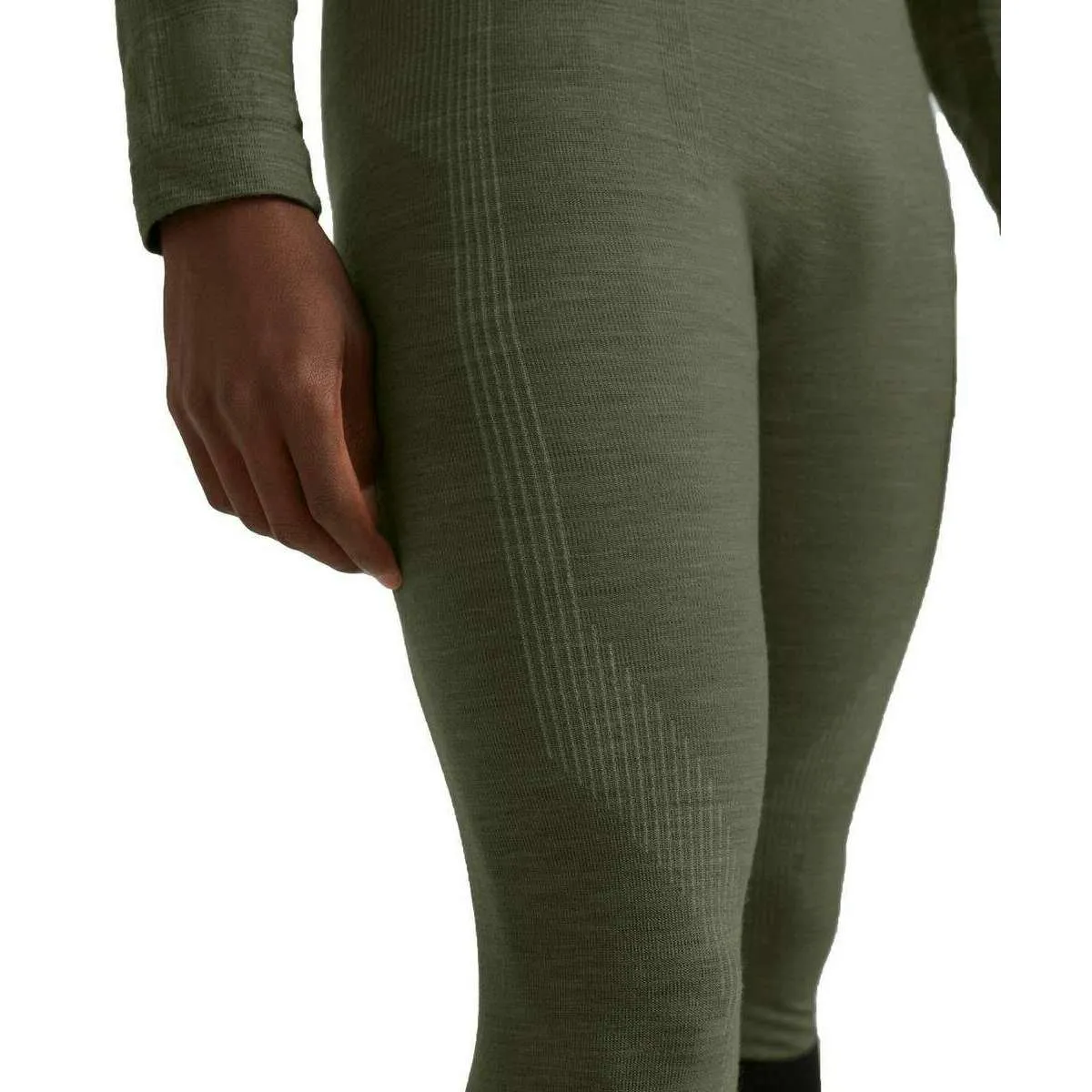 Falke Long Wool Tech Tights - Olive Green