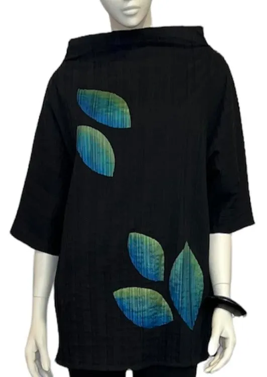 Foliage Pleated Joule tunic