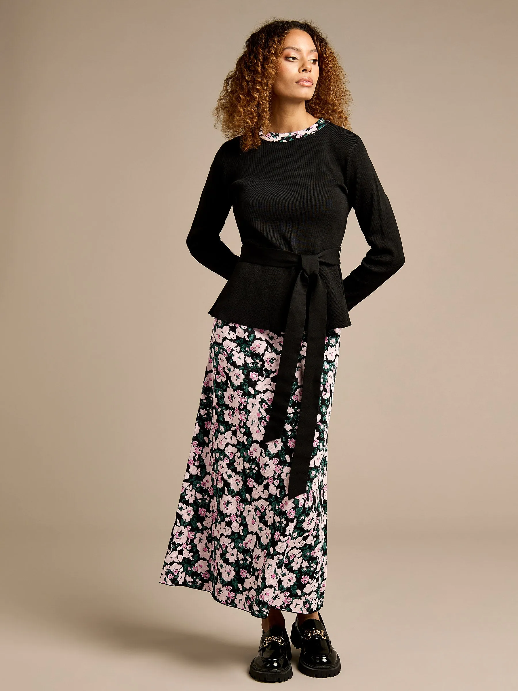 GWD Henrietta Floral Jacquard Skirt