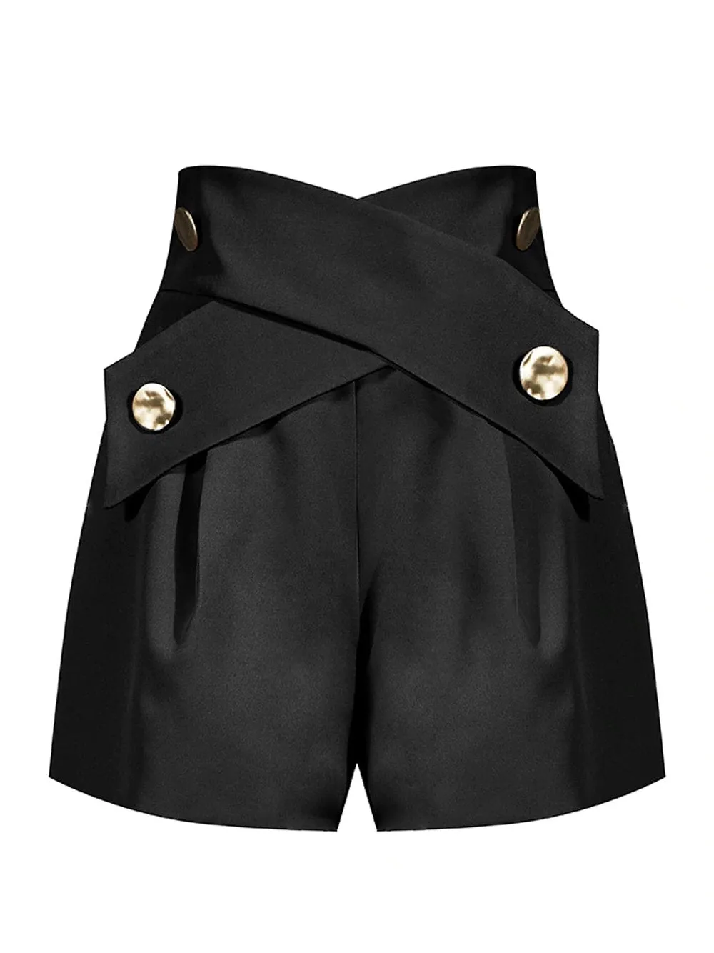 High Waist Asymmetrical Shorts