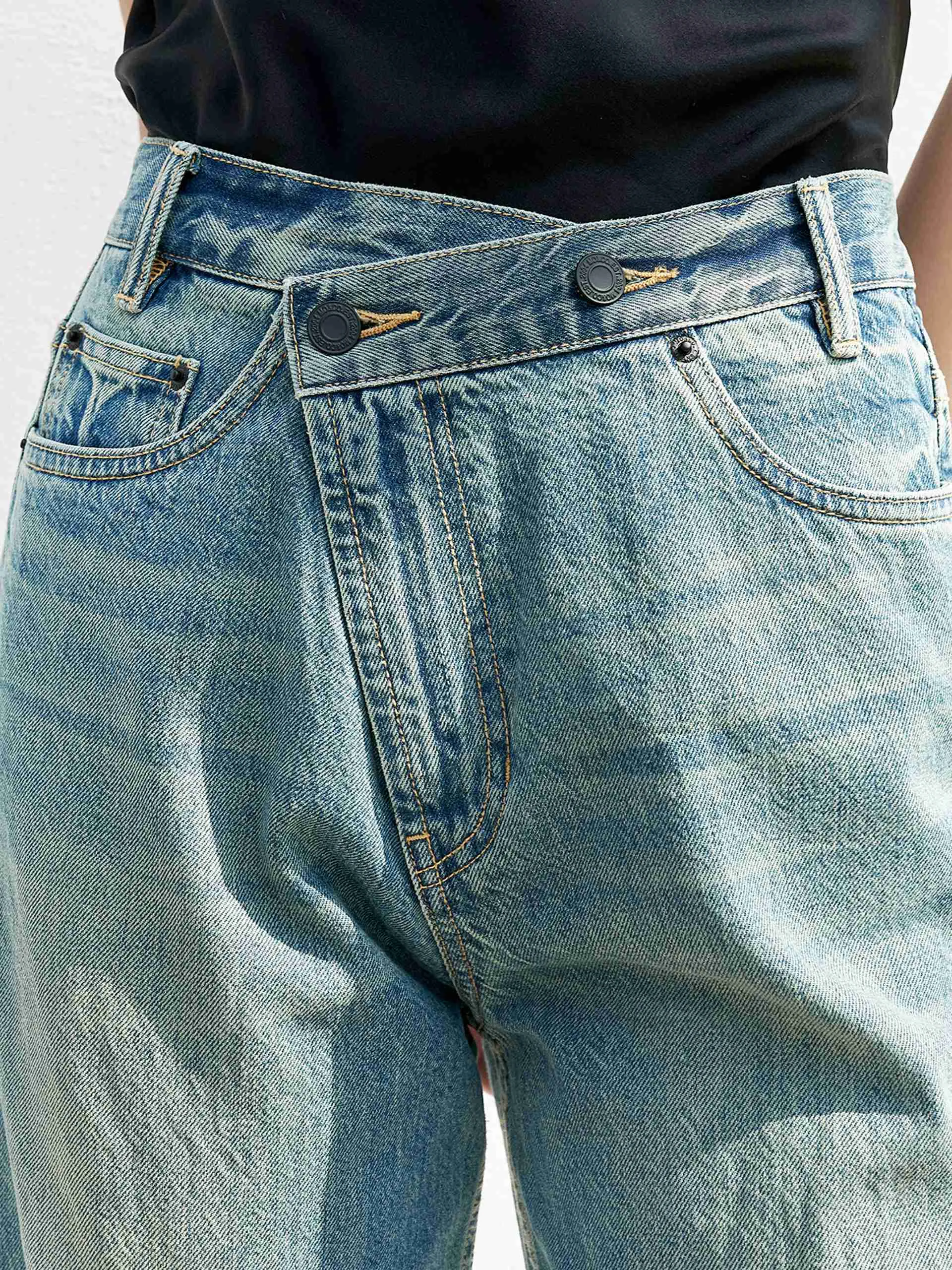 HOT SALE Cotton Cut-out Jeans