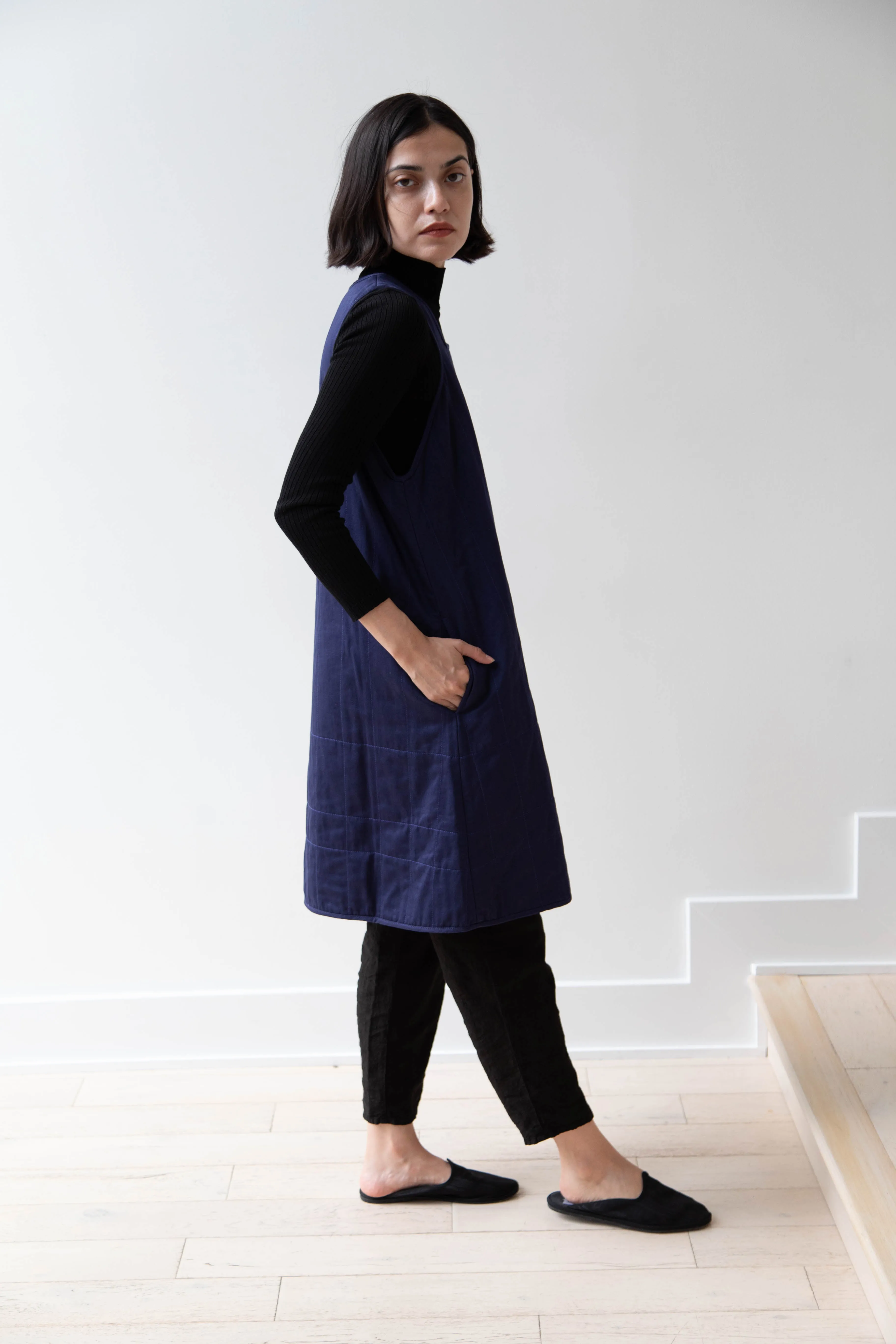 Khadi & Co. | Turmeric Dress in Indigo