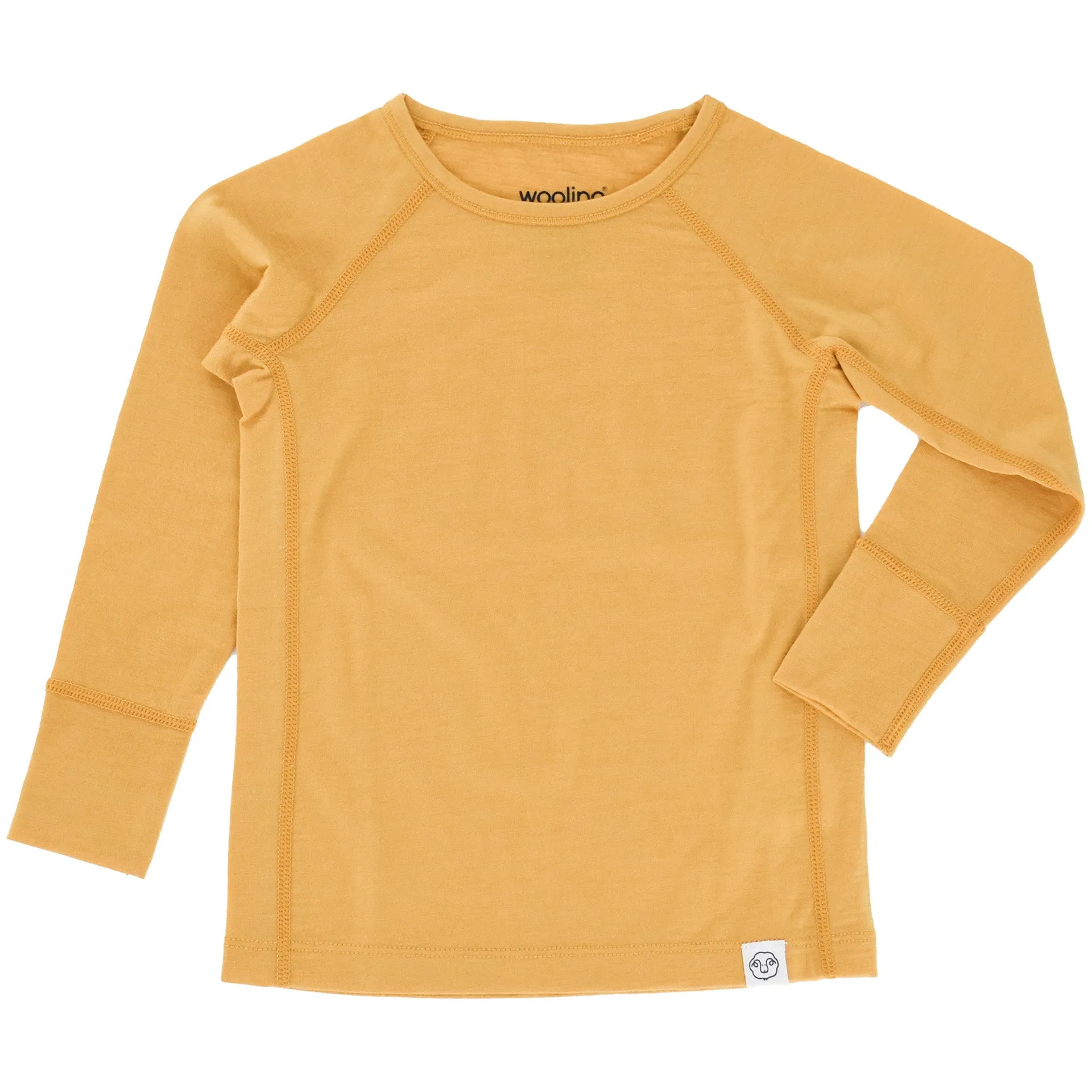 Kids Merino Wool Base Layer, Long Sleeve Top, Honey