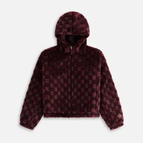 Kith Women Toshi Checked Teddy Bomber - Magma